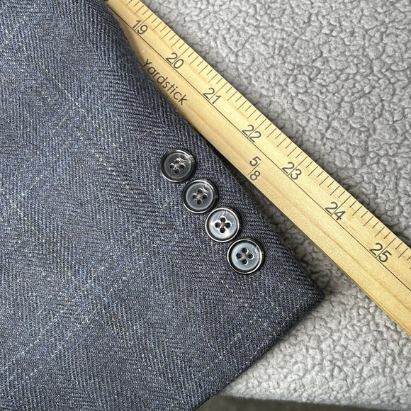 Lauren Ralph Lauren Blazer Mens 42R Blue Wool Elbow Patch Sport Coat Notch Lapel - Picture 11 of 13
